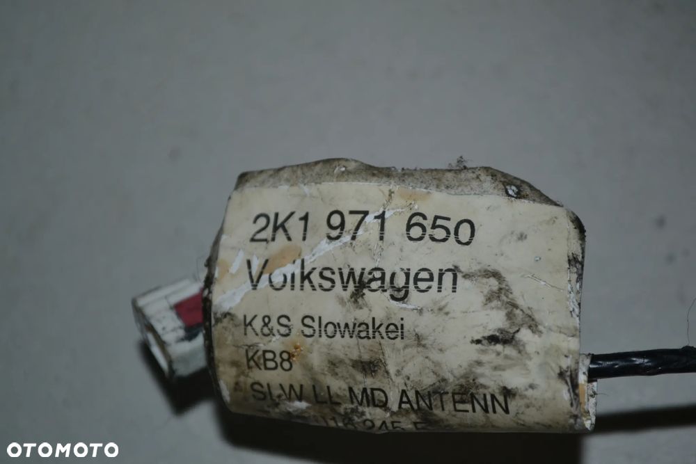 VW CADDY WZMACNIACZ ANTENOWY 2K0035577B PRZEWÓD 2K1971650 KPL - 3
