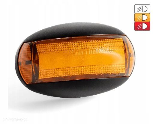 Lampa obrysowa FT-067 żółta do przyczepki lawety - 1