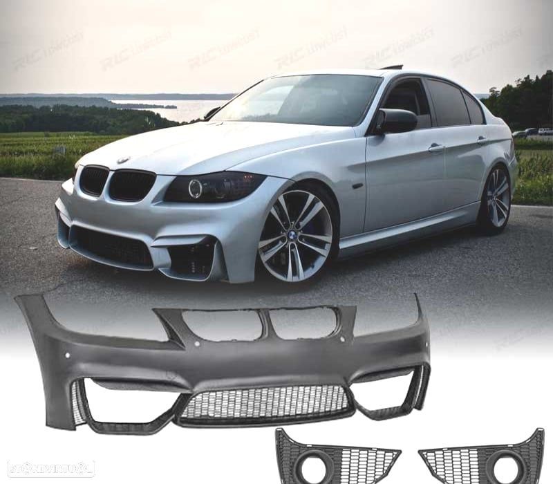 PARA-CHOQUES BMW E90 E91 05-08 PDC LOOK M4 GRELHAS NEVOEIRO - 1