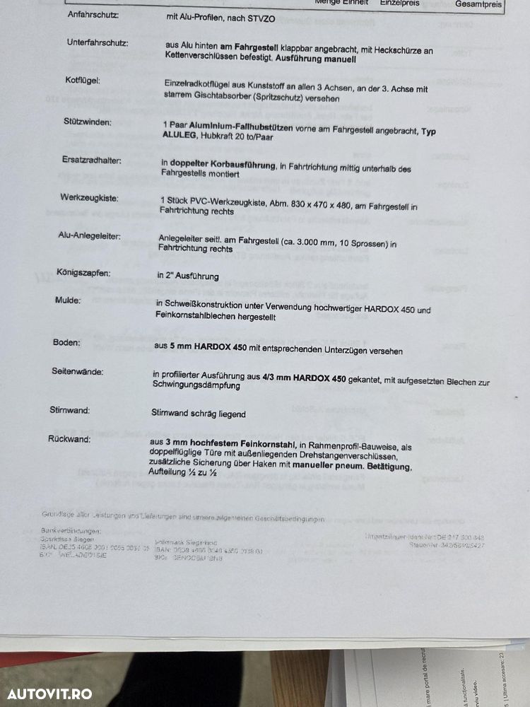 Stas 68m3, 2018, jante aluminiu, rulata in Germania, usi spate, prelata, scena vizitare, scena vizitare, picioare sprijin, posibilitate leasing 2 ani, carte identitate RAR, posibilitate leasing 2 ani-PROMOTIE 35.900 EUR+Tva - 31