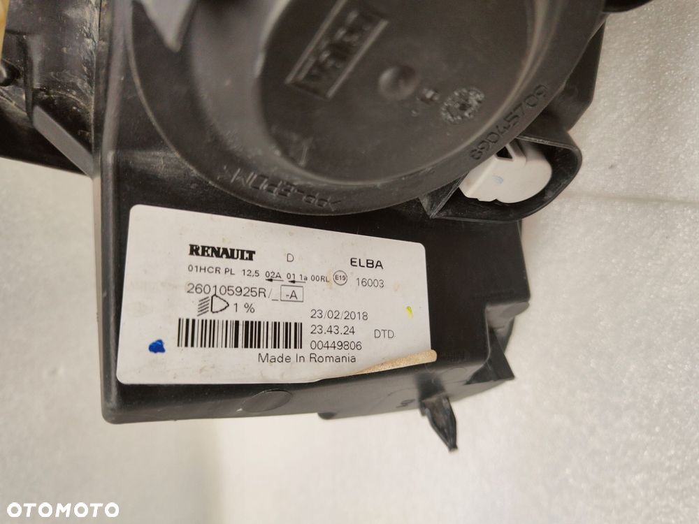 dacia sandero i zw z led lampa prawy przód 260105925r - 6