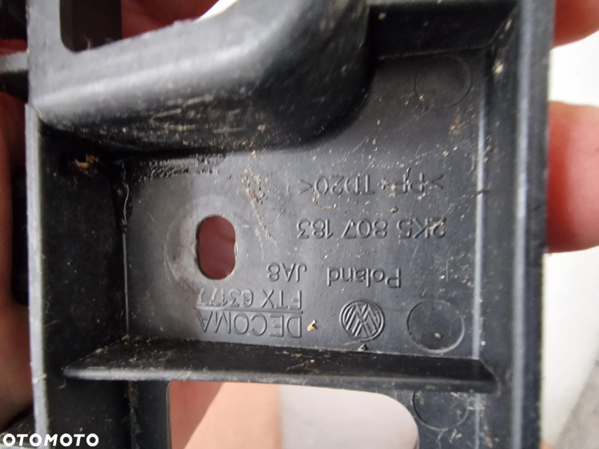 VW CADDY 2K5 10- LEWY ŚLIZG ZDERZAKA PRZEDNI PRZÓD , NR 2K5807183 , NR AUKCJI MS1 - 3