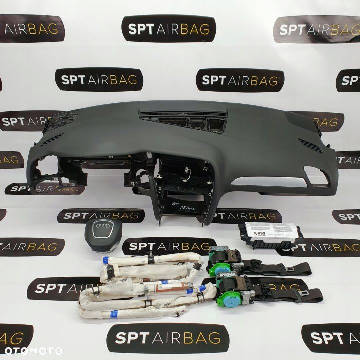AUDI A4 B8 8K0 DESKA ROZDZIELCZA KONSOLA KOKPIT PULPIT PODUSZKI AIRBAG AIR BAG PASY KURTYNY KIT SET - 1
