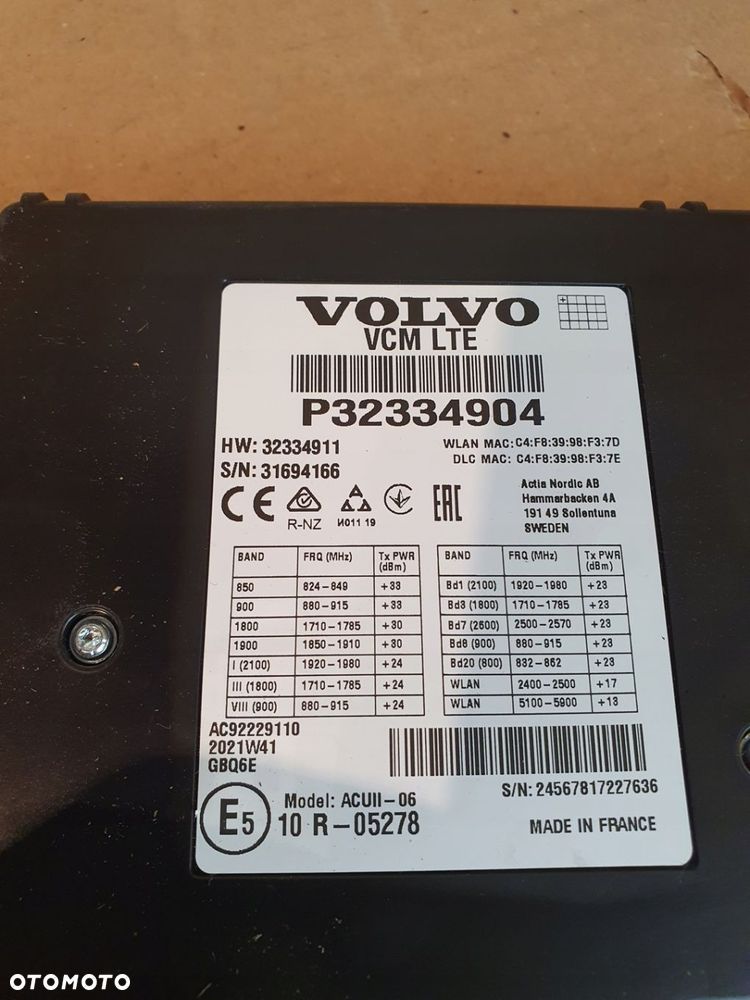 VOLVO XC40 2021- MODUŁ STEROWNIK Control Unit P32334904 32334904 KOMPUTER - 4
