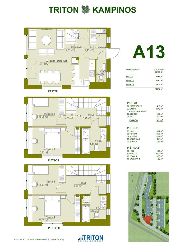 4-pokojowy dom 119m2 + ogródek Bezpośrednio - Pełny obrazek: 2/6