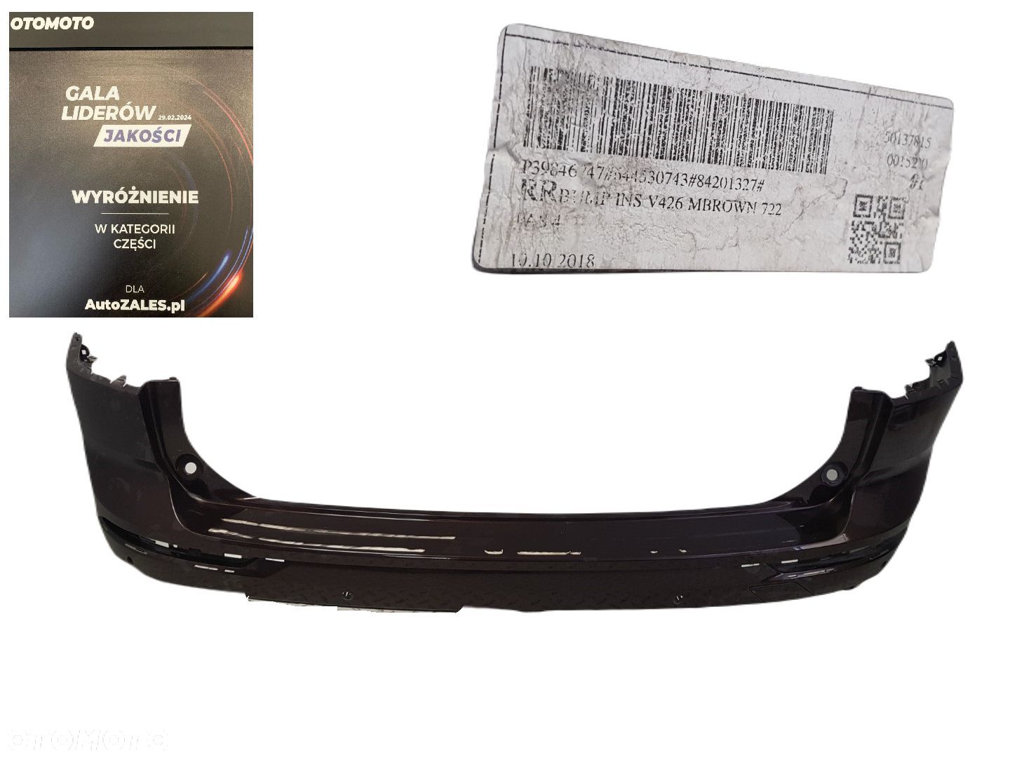 ŁADNY ZDERZAK TYLNY TYŁ VOLVO XC60 2 II R-DESIGN RDESIGNE 17-22 4xPDC 31425198 KOLOR 722 - 1