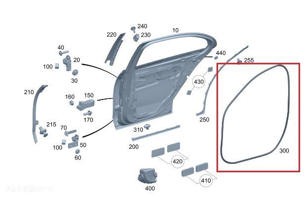 MERCEDES NOWE MODELE Uniwersalna uszczelka drzwi OE - 3