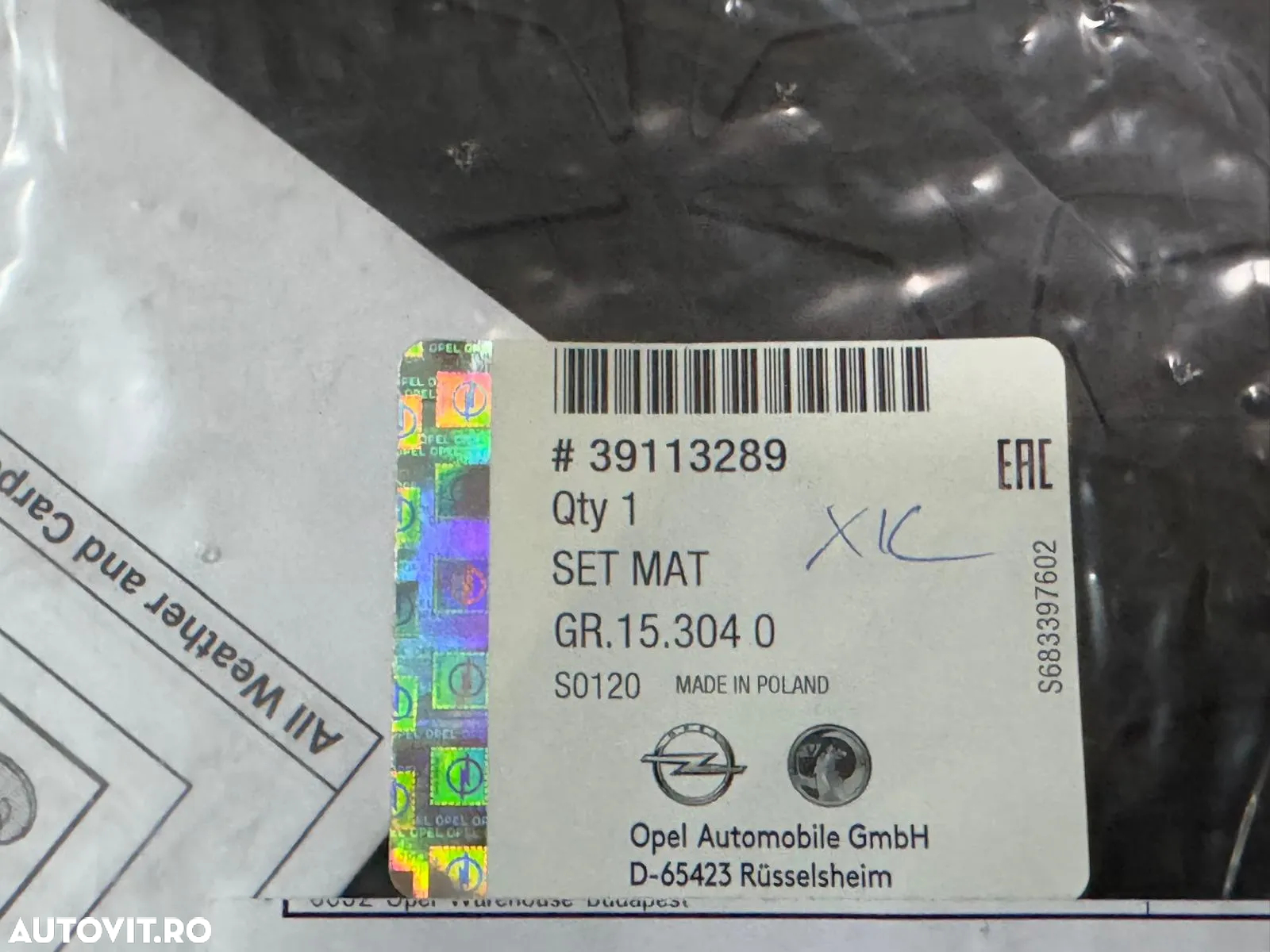 39113289 | Set Covor Cauciuc | Opel Insignia B - 2