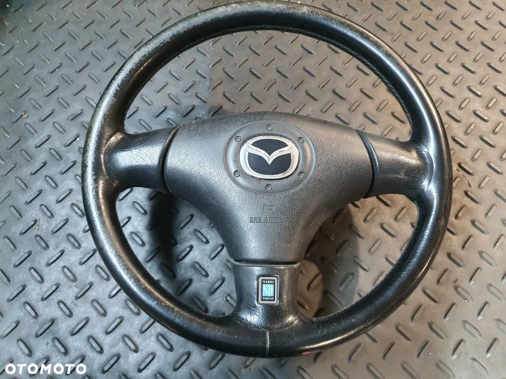KIEROWNICA PODUSZKA AIR BAG SKÓRA NARDI TORINO MAZDA 323F BJ 01-03 MX5 - 1