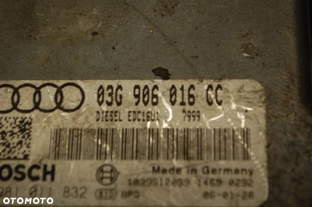STEROWNIK KOMPUTER SILNIKA 03G906016CC 1.9 TDI AUDI A3 8P VW SEAT SKODA - 3
