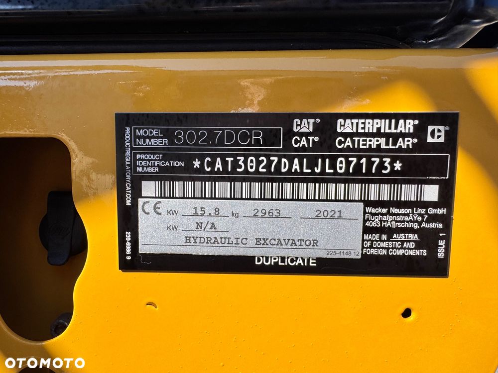 Caterpillar Cat 302.7D CR | 2021 | 1300 MTH | ENGCON ROTOTILT | BOGATE WYPOSAŻENIE | Oryginał 100% - 15