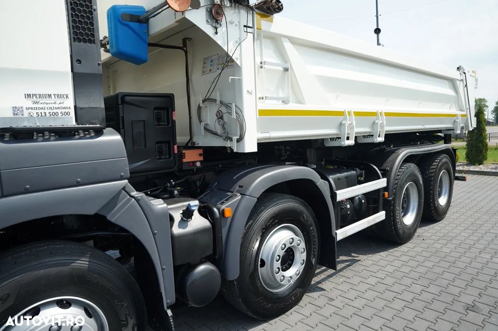 MAN TGS 35.500 / 8X4 / BASCULATOR CU 2 LATE / HIDROCLAPĂ / HIDROCLAPĂ BORDMATIC / PERDĂ ELECTRICĂ / AUTOMATĂ / EURO 6 - 18