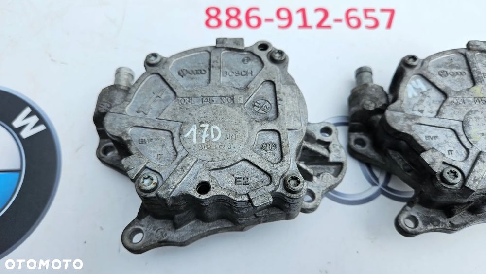 VW Touran II Audi A4 B8 1.6 TDI 2.0 TDI pompa podciśnieniowa Pompa Wakum Vacum 03L145100F BOSCH - 2