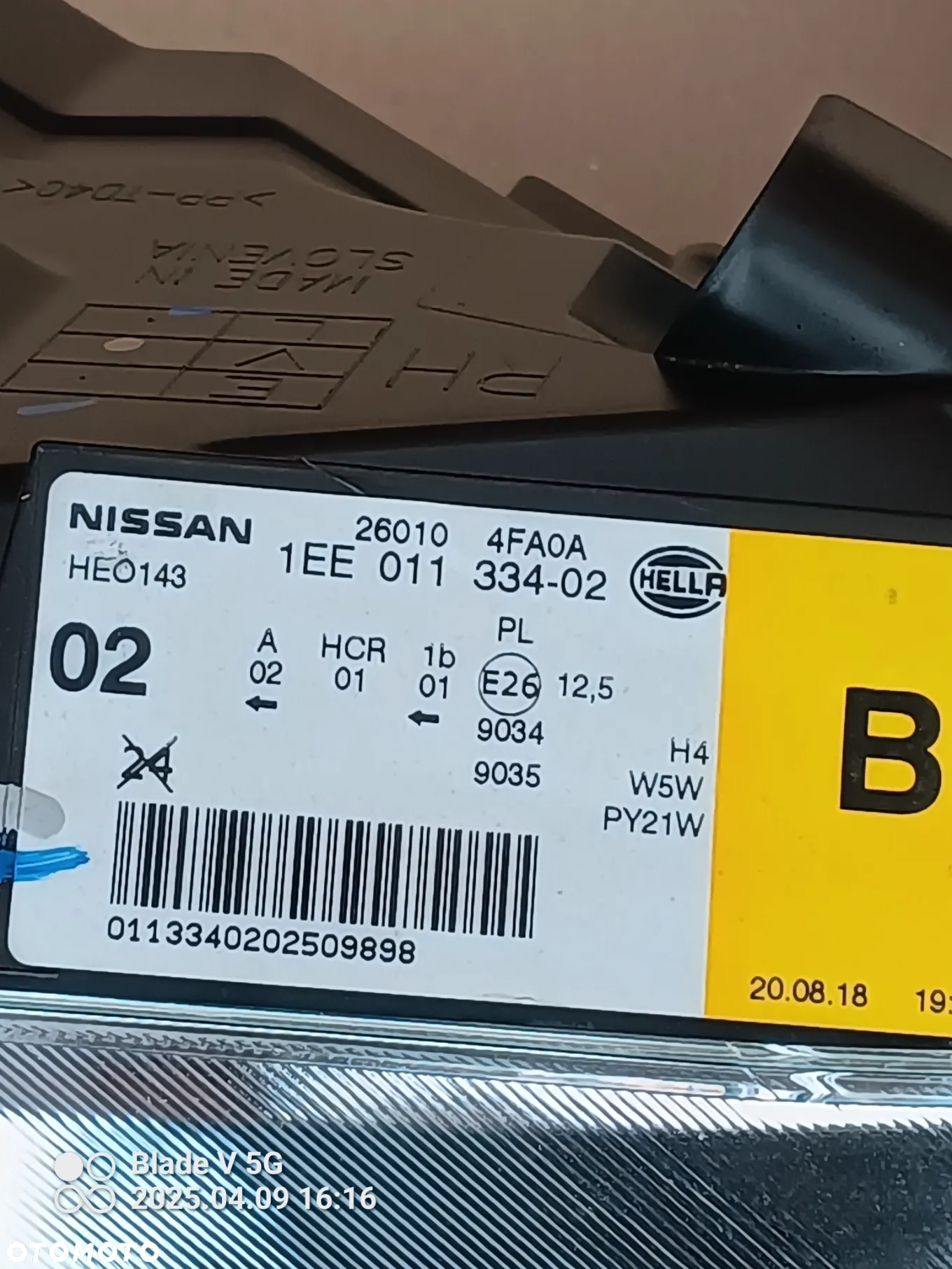 Lampa Prawa Nissan NV200 led - 5