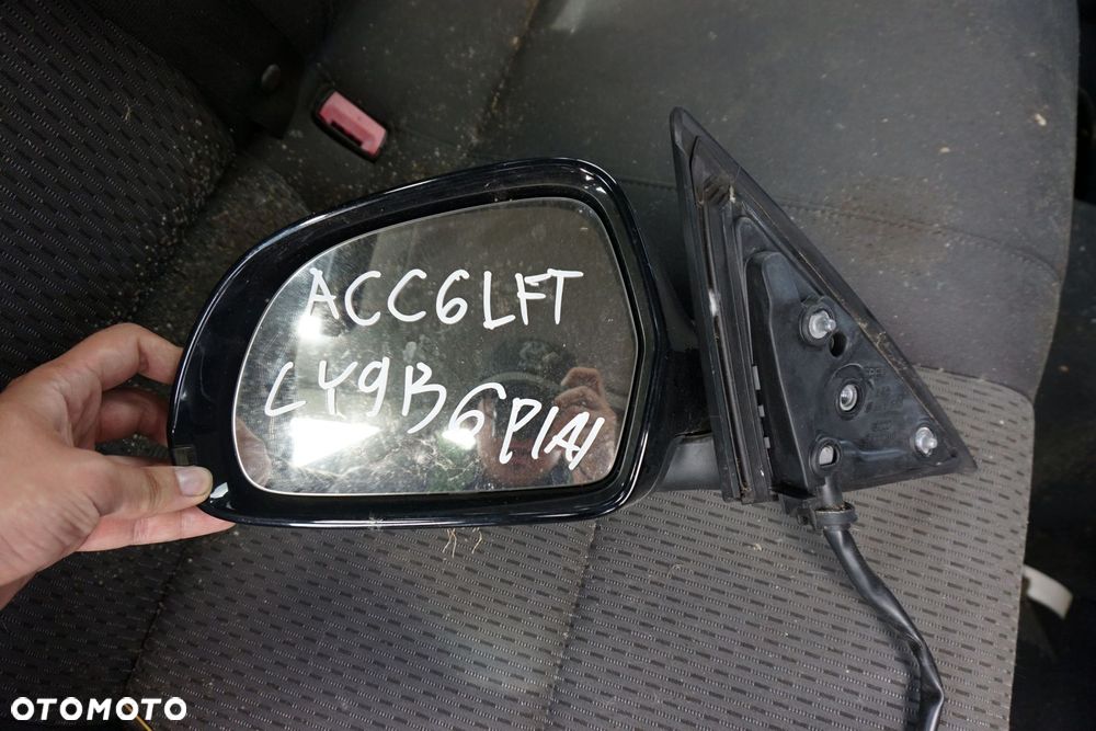 LUSTERKO ELEKTRYCZNE LEWE A6 C6 LIFT LY9B 6-PIN UK CZARNY AUDI 2008-2011 - 1