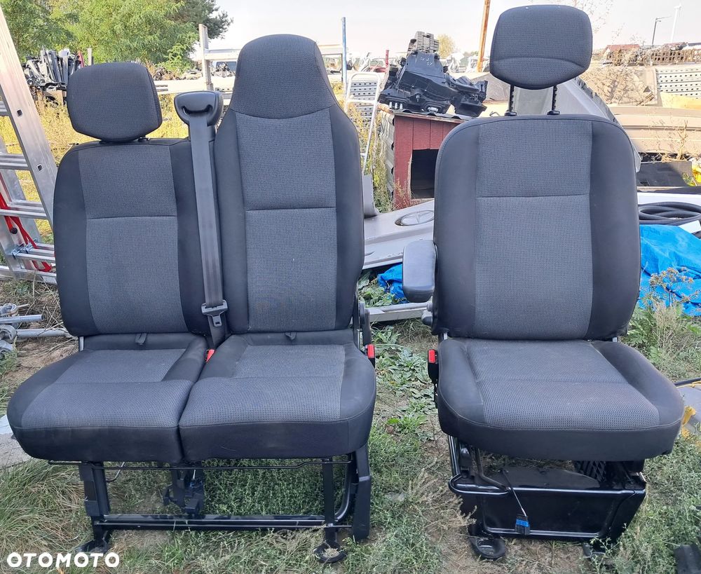Komplet Foteli Przód Prawy Dwójka Lewy Kierowcy Renault Master III IV Opel Movano - 1