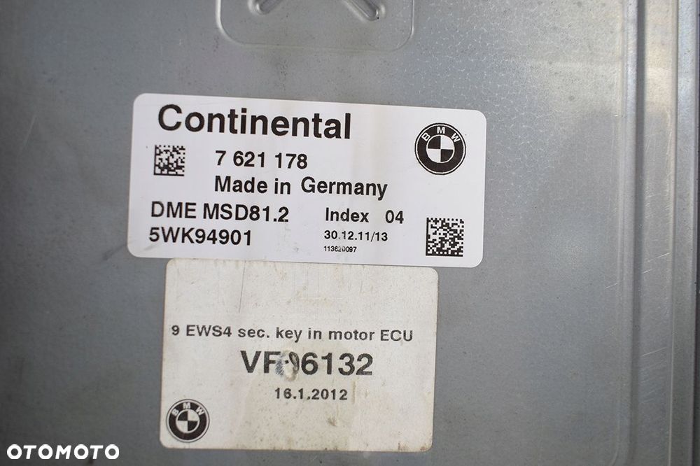 komputer sterownik silnika zestaw bmw 7621178 - 4