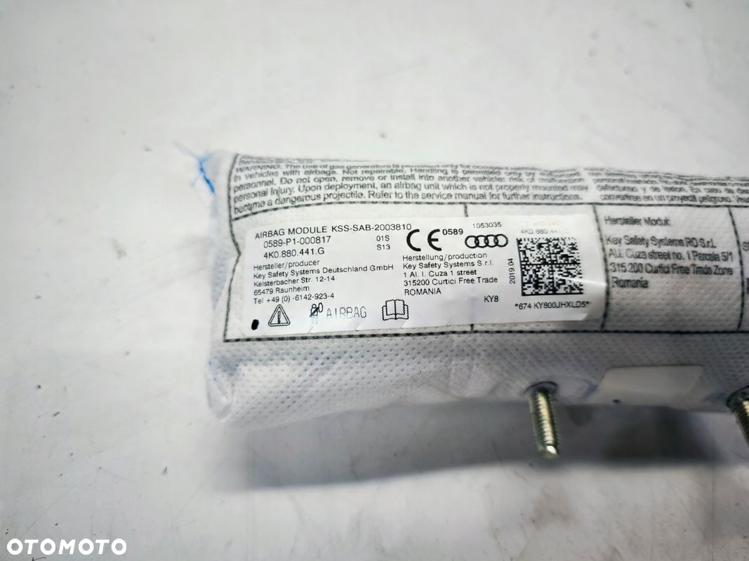PODUSZKA FOTELA KANAPY LEWY TYŁ AUDI A6 C8 4K0880441G - 2