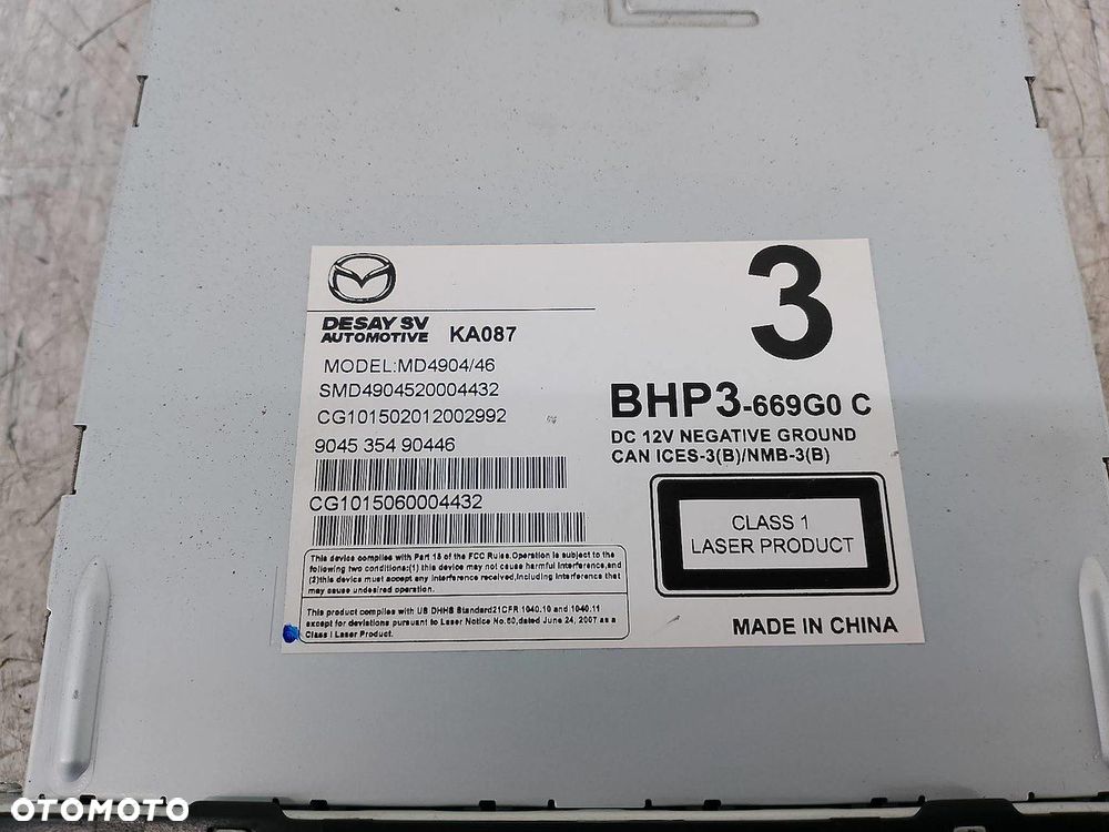 CZYTNIK DVD MAZDA 3 III BHP3-669G0C - 6