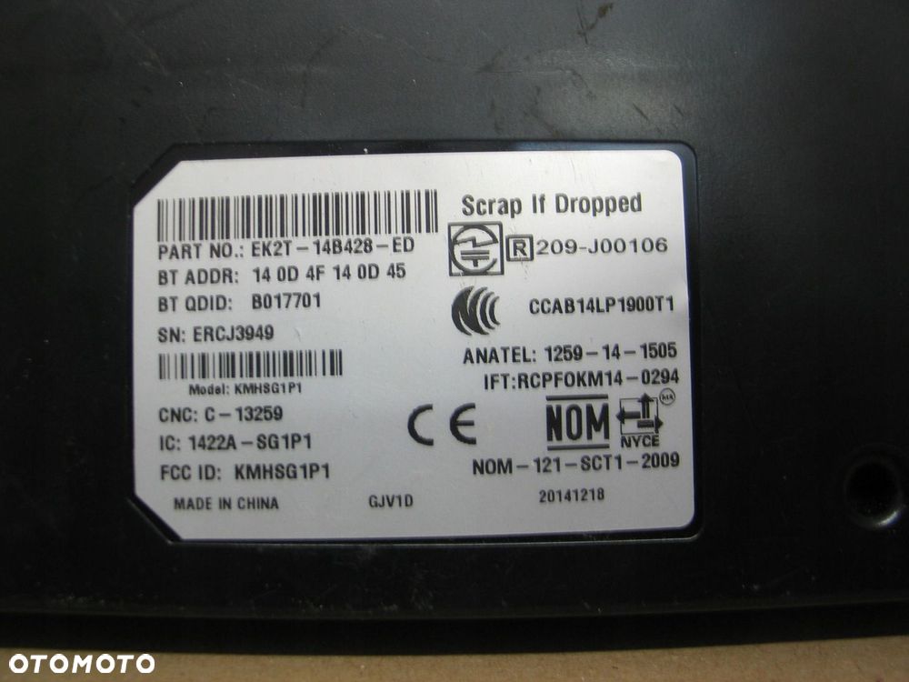 modul sterownik bluetooth telefonu ford EK2T-14B428-ED - 7