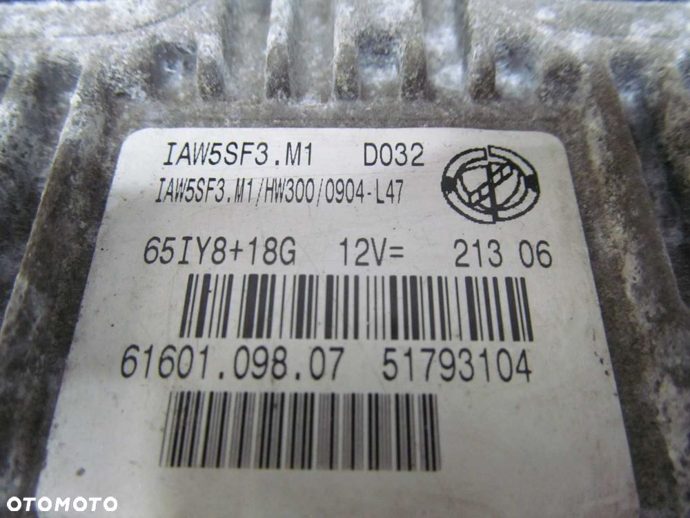 FIAT 500 GRANDE PUNTO 1.2 KOMPUTER STEROWNIK 51793104 6160109807 5SF3.M1 - 5
