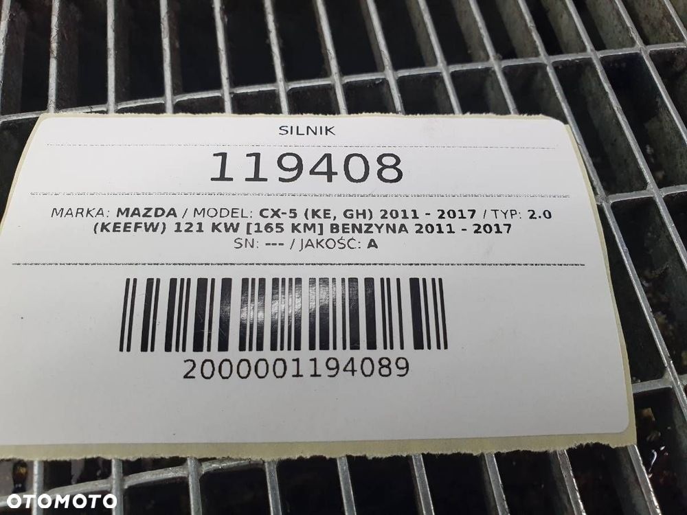 SILNIK KOMPLETNY CX-5  KE GH MAZDA PE02 PE 2.0 165 SKYACTIVE - 10