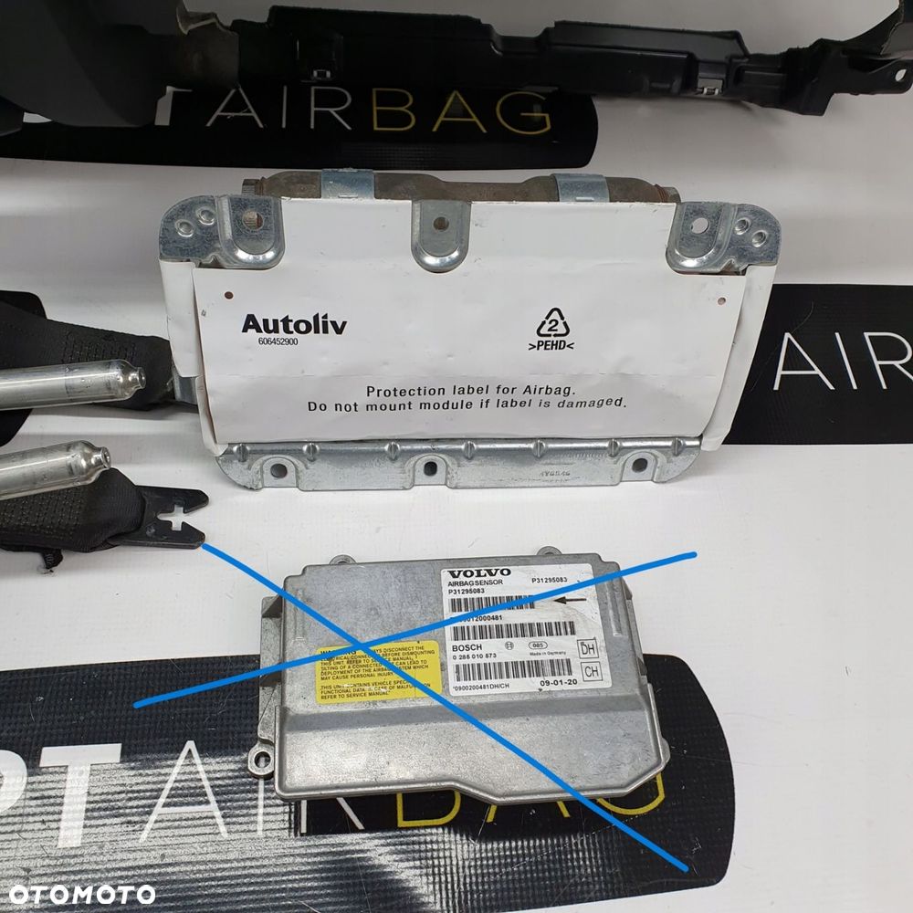 VOLVO V70 XC70 S80 LIFT DESKA ROZDZIELCZA KONSOLA KOKPIT PULPIT PODUSZKI AIRBAG AIR BAG PASY KIT SET - 9