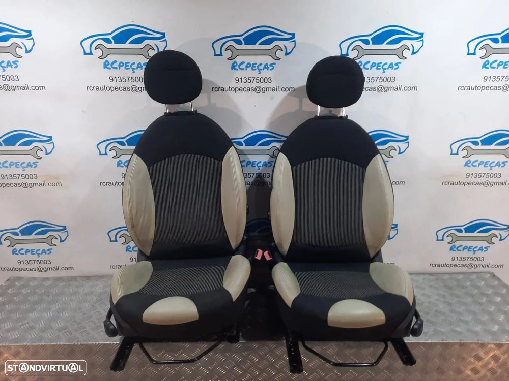 BANCO BANCOS ORIGINAIS MINI COOPER S R56 R55 CLUBMAN R57 CABRIO PELE TECIDO AIRBAG - 3