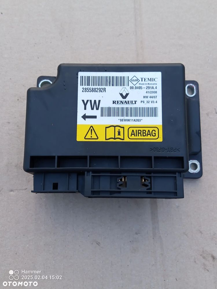 MEGANE III SCENIC 3 moduł sensor poduszek 285588292R - 1
