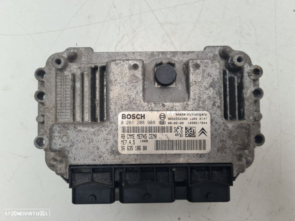 PEUGEOT 1.6 2009 / CITROEN | CENTRALINA - BOSCH | Ref: 96 635 186 80 - 0 261 208 908; - 3