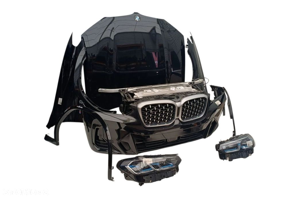 Maska zderzak wzmocnienie chłodnice lampy sierpy błotniki BMW X3 G01 BMW X4 G02 Black Sapphire Metallic 475 - 6