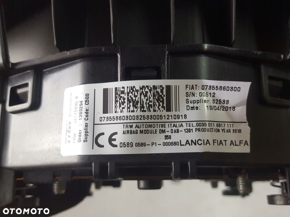 CITROEN JUMPER III LIFT 14-18r PODUSZKA AIRBAG KIEROWCY 07355860300 - 6