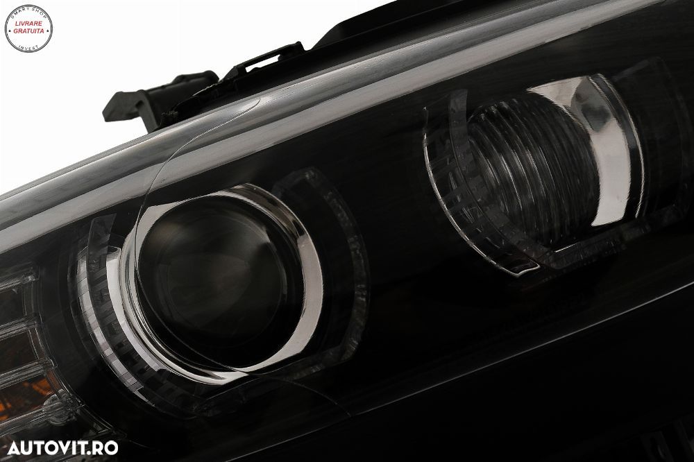 Faruri Xenon Angel Eyes BMW Seria 3 E92 E93 (2006-2010) 3D Negru- livrare gratuita - 7