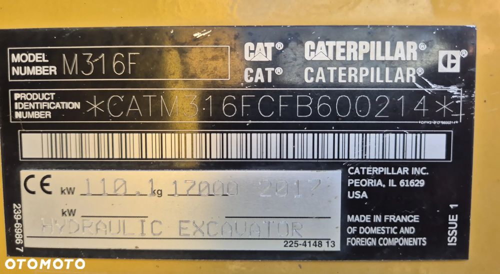 Caterpillar M316F / z Niemiec / Bardzo zadbana / - 6