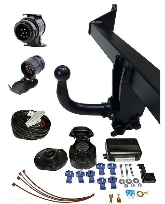MARKOWY HAK HOLOWNICZY Z KULĄ WYPINANĄ POZIOMO ZA POMOCĄ DŹWIGNI +MODUŁEM13PIN/7P do BMW X1 F48 15+ - 5