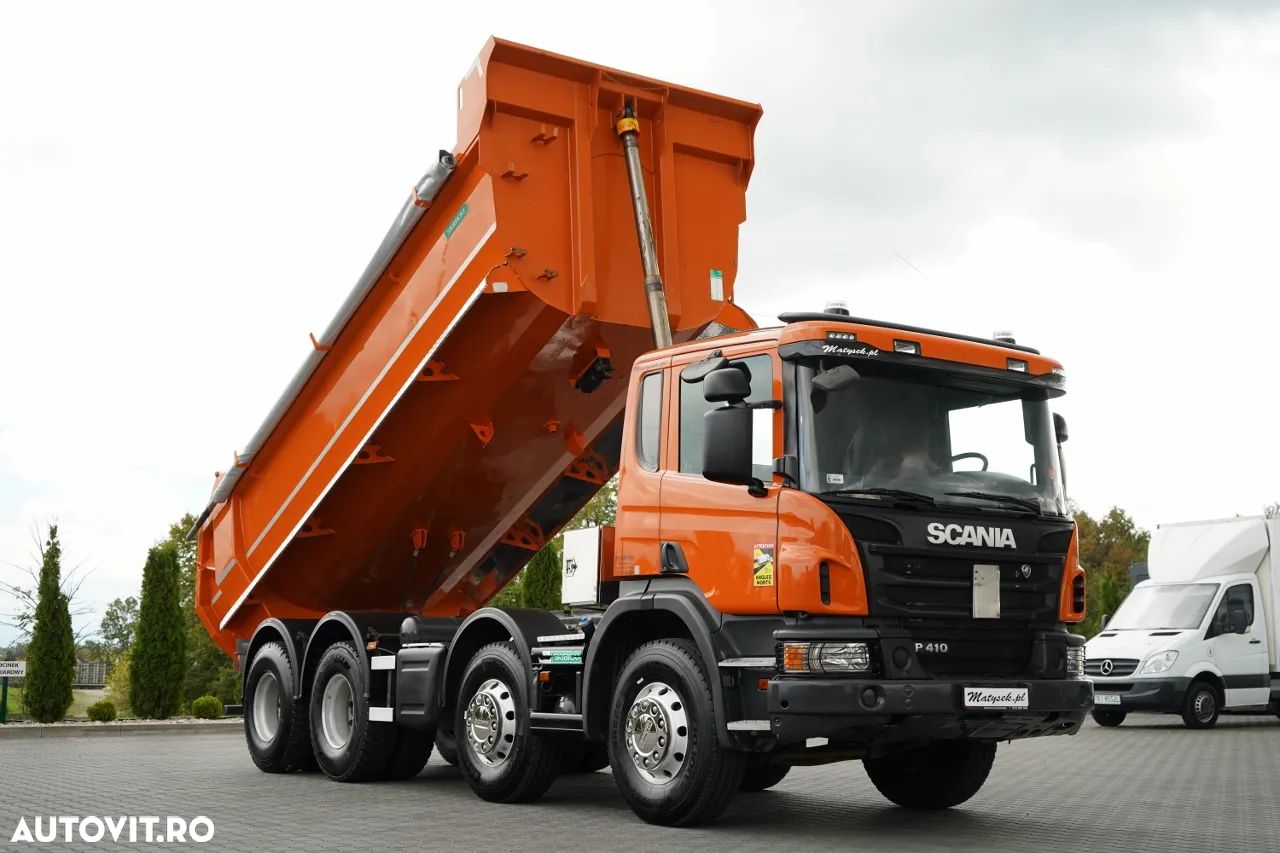 Scania P 410 / 8x4 / BASCULATOR SPATE / SARCINĂ UTILĂ 21 TONE / ANVELOPE 100% - 1