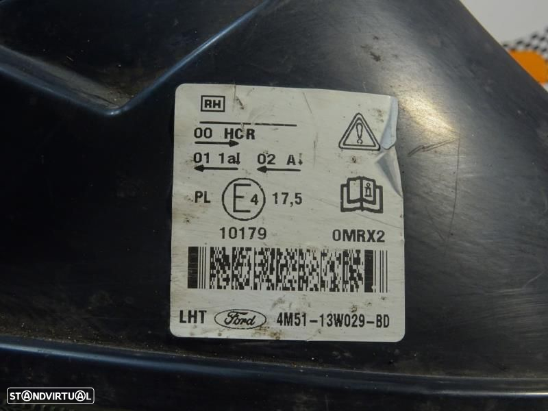 Ótica / Farol Direito Ford Focus Ii (Da_, Hcp, Dp)  4M51 13W029 Bd / 4 - 8