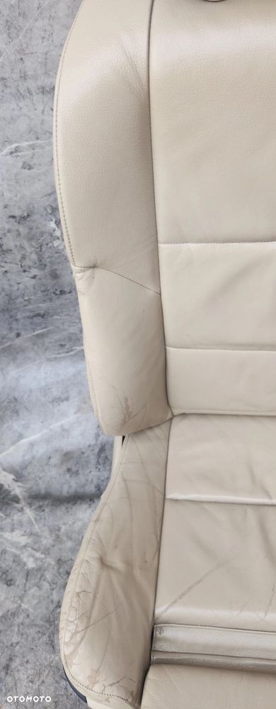 FOTEL PRAWY PRZÓD PRZEDNI SPORT KREMOWA/BEŻOWA SKÓRA BMW E60 E61 - 2