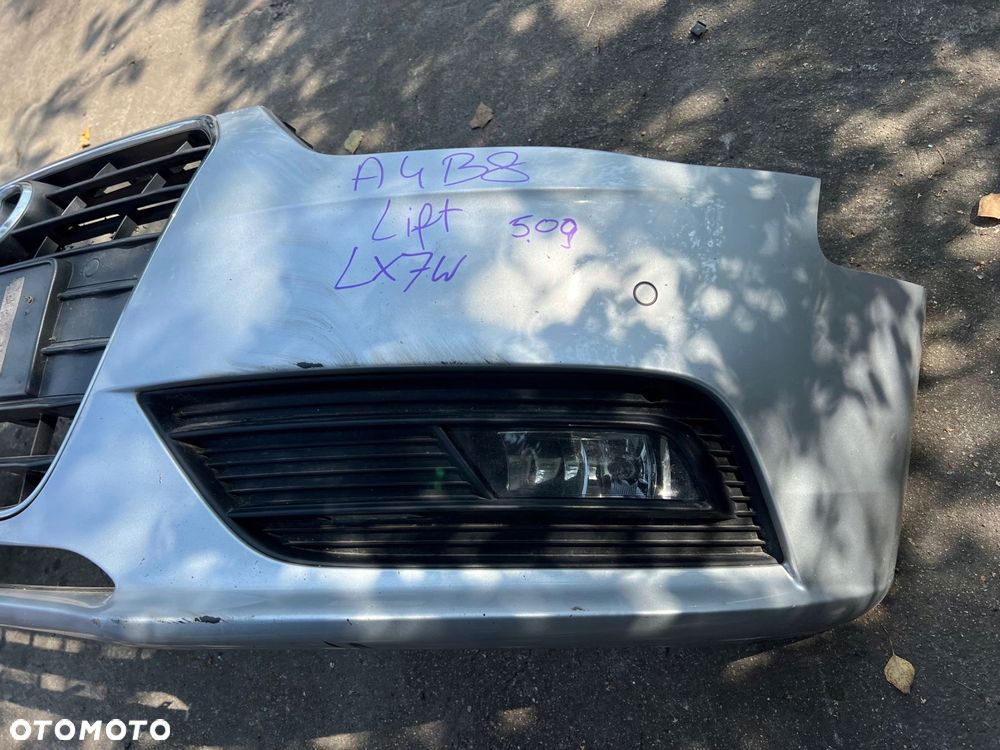 audi a4 b8 lift zderzak przód przedni grill 4x pdc lx7w kompletny - 4
