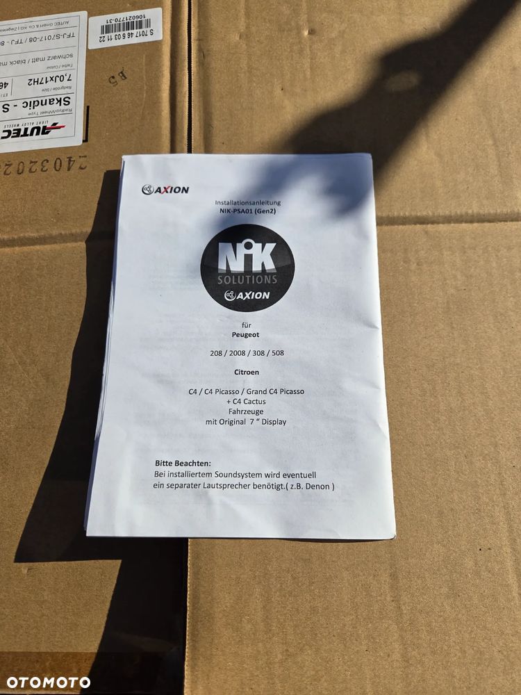 Nawigacja Peugeot 208 2008 308 508 Citroen C4 Picasso Cactus Axion NIK-PSA01(Gen2) 1500723 - 9