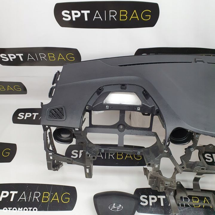HYUNDAI i10 II 2 DESKA ROZDZIELCZA KONSOLA KOKPIT PULPIT PODUSZKI AIRBAG AIR BAG PASY KIT SET - 2