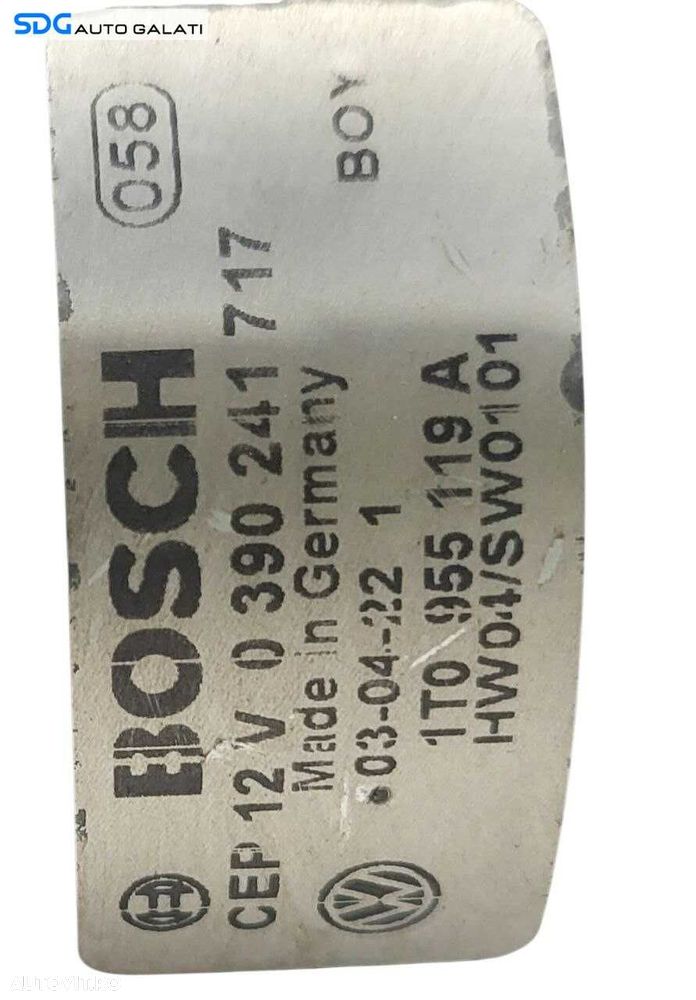 Ansamblu Brat cu Motoras Stergator Stanga Parbriz Volkswagen Touran 2004 - 2010 Cod 0390241717 1T0955119A [L7153] - 4