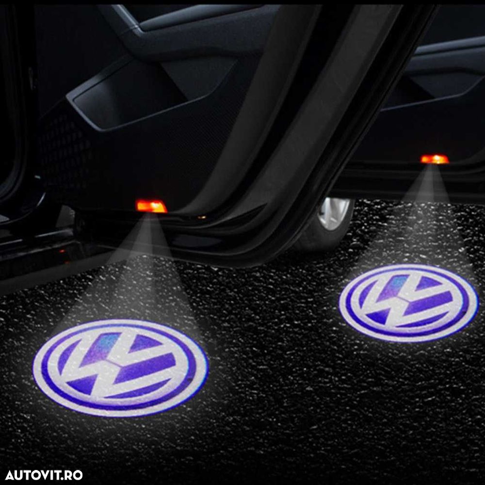 Set 2 lampi logo portiere VW Tiguan, Touareg, Golf 5, 6, 7, Jetta - 5