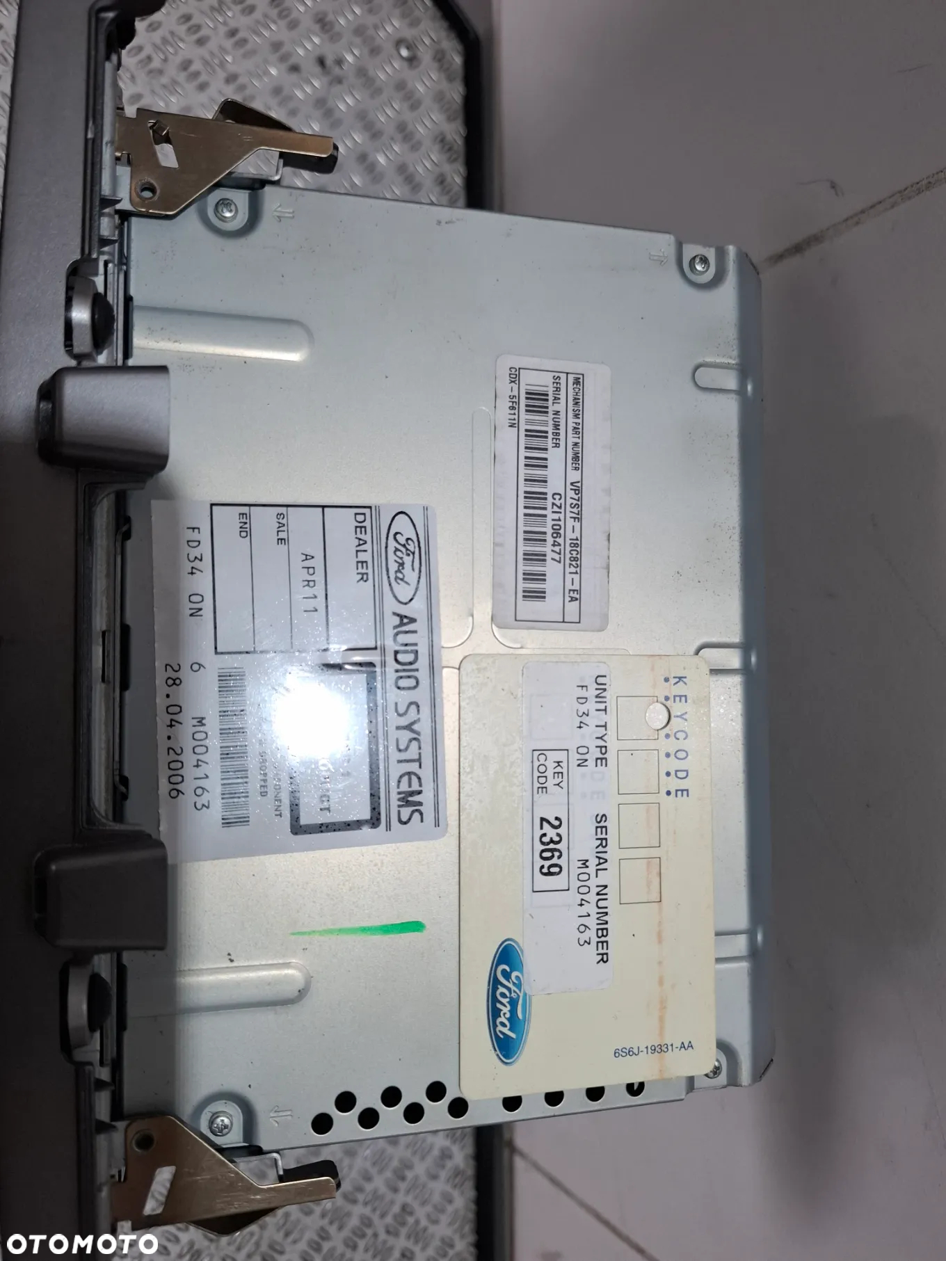 Radio DVD oryginał Ford S - Max mk1 2006 rok nr 6M2T10E889AB kod radia 2369 - 2