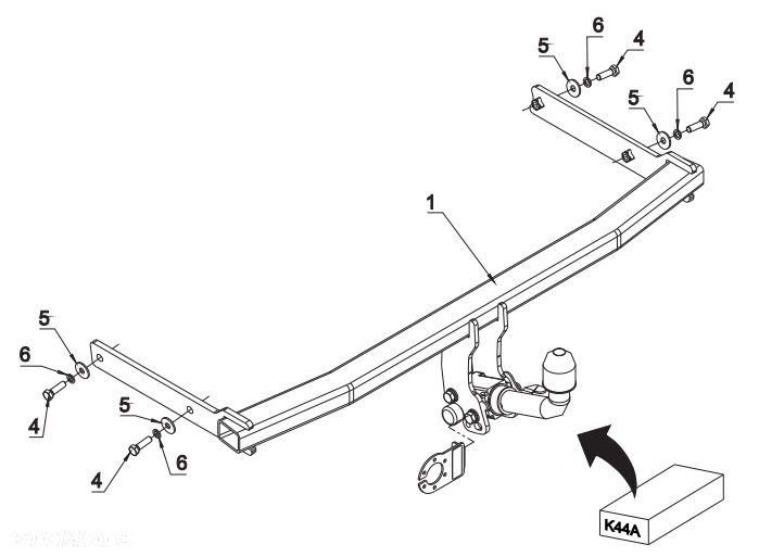 SŁUPSK NOWY KOMPLETNY WYPINANY AUTO HAK HOLOWNICZY do AUDI A3 3 DRZWI 8P 2003-2008 - 4