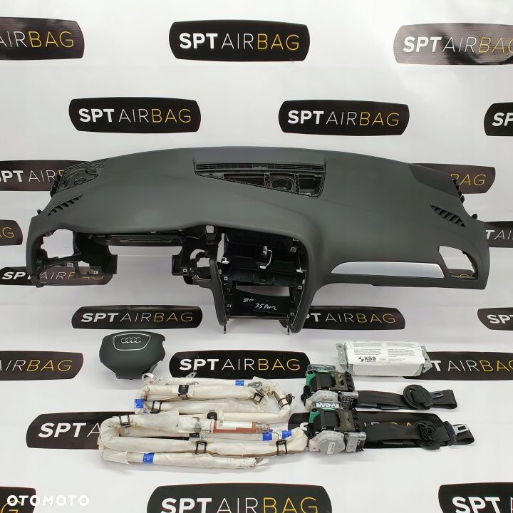 AUDI A4 B8 DESKA ROZDZIELCZA KONSOLA KOKPIT PULPIT PODUSZKI AIRBAG AIR BAG PASY KURTYNY  KIT SET - 1