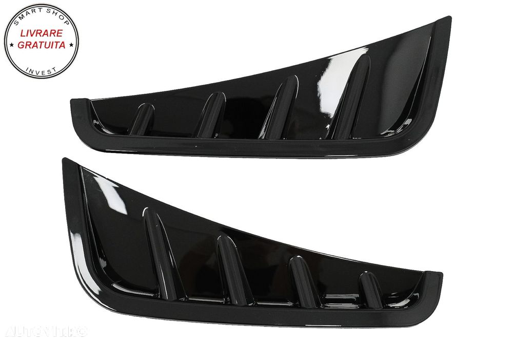Ornamente bara fata flapsuri Negru Lucios Mercedes C-Class W205 S205 Facelift (201- livrare gratuita - 1