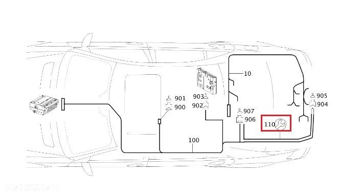 MERCEDES W221 Wiazka przewodow el. kamery cofania - 3