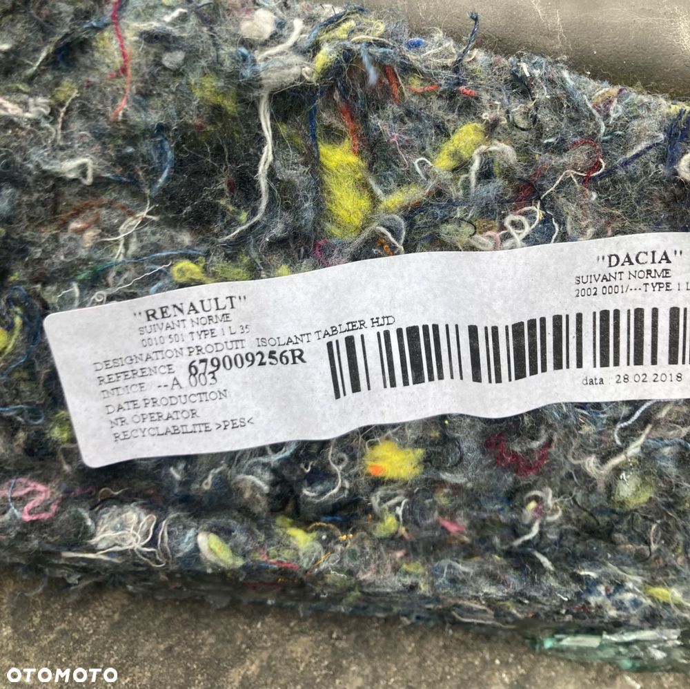 DACIA DUSTER 2 II WYGŁUSZENIE WYCISZENIE ŚCIANY GRODZIOWEJ PRZEGRODY POD DESKĘ MATA Wwa - 5