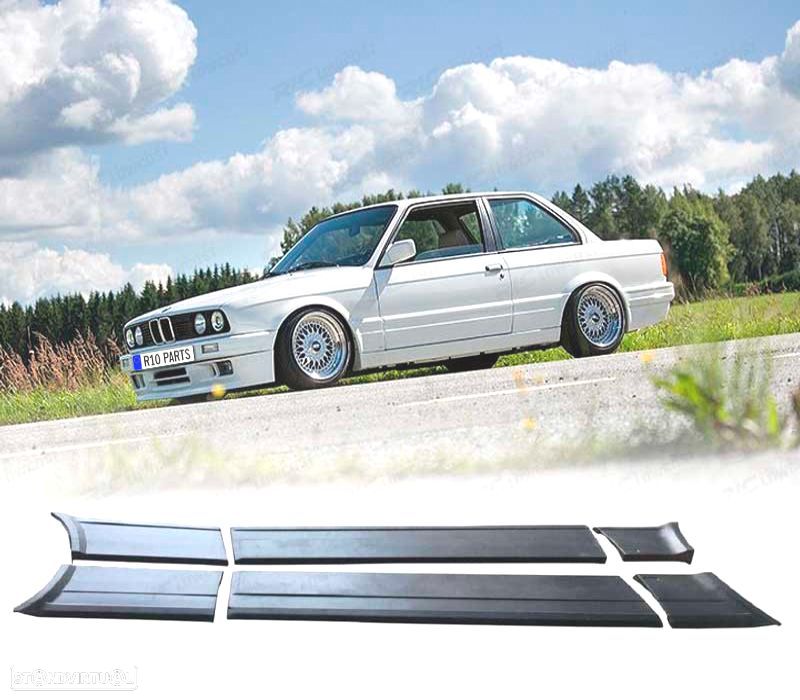 MOLDURAS DE PORTAS BMW E30 COUPE 82-90 LOOK M TECH 2 ABS - 1